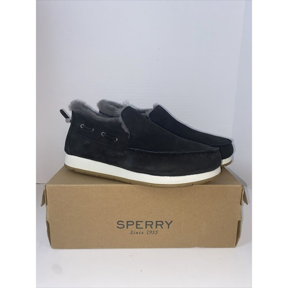Sperry Men's Moc-Sider Winter Moccasin - Black‎ Size 8 US - Picture 1 of 7